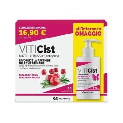 Viticist afine fără fructoză 14 pliculețe + detergent intim 250 ml