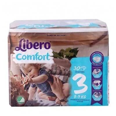 Scutece Libero comfort 3 pentru copii 5-9 kg 30 bucăți