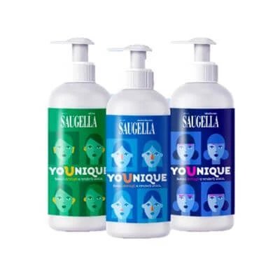 Saugella younique bundle 1 dermoliquid 200 ml + 1 active 200 ml + 1 hydraserum 200 ml