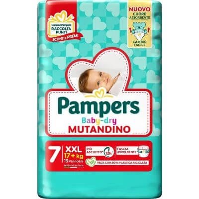 Pampers baby dry nappy lenjerie xxl pachet mic 13 bucăți