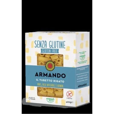 Armando's fără gluten tubetto rigato porumb orez brun și quinoa 400 g