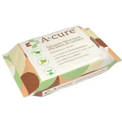 A+cure melc slime make-up remover buzunar maxi 20 șervețele