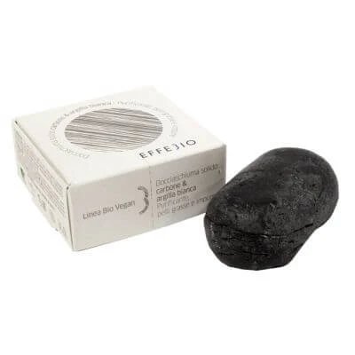 Gel de duș solid Effebio cu cărbune și argilă albă 75 g