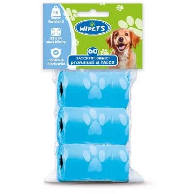 Wipets pungi igienice ușoare pentru animale 60 bucăți