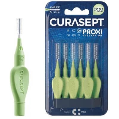 Curasept proxi p09 verde deschis/ deschis 6 bucăți