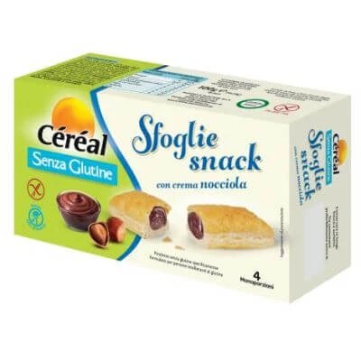 Cereale fără gluten sfoglie snack cremă de alune 4 porții unice
