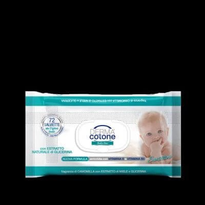 Dermacotone baby line șervețele cu mușețel 72 bucăți