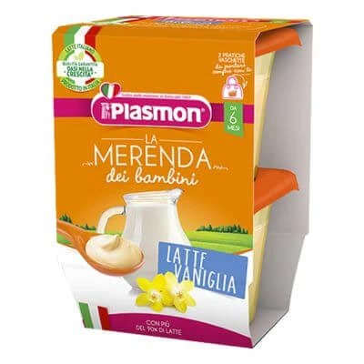 Plasmon la merenda dei bambini snacks lapte vanilie aseptic 2 x 120 g