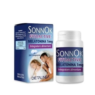 Sonnok fitoactive melatonină 1mg 200 comprimate dietalinea
