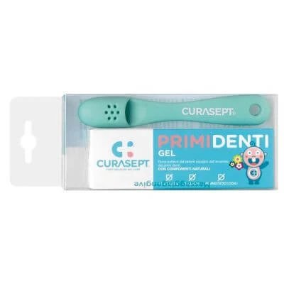 Kit Curasept gel pentru primul dinte 20 ml + aparat de masaj pentru dentiție