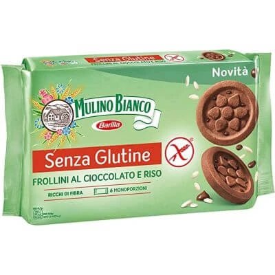 Mulino bianco frollini fără gluten al cioccolato e riso 6 monoporzioni da 41,66 g