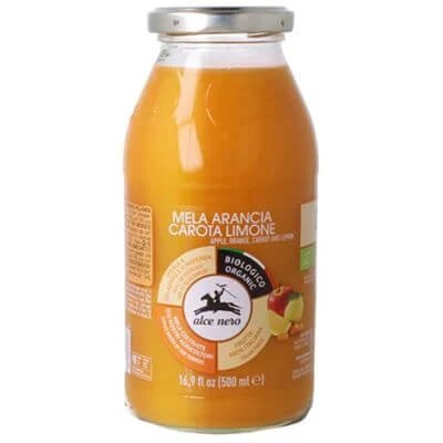 Suc 100% bio de mere portocale morcovi lămâie 500 ml