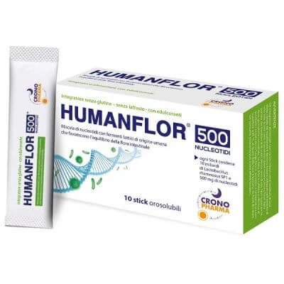 Humanflor 500 nucleotide 10 x 1,5 g sticksuri orosolubile