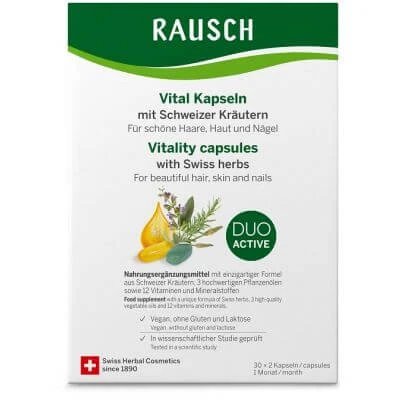 Rausch capsule de vitalitate cu ierburi elvețiene 60 capsule
