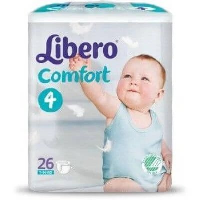 Scutece Libero comfort 4 pentru copii 7-11 26 bucăți