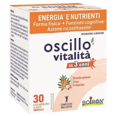 Oscillo vitalitate 3+ 30 bețișoare orosolubile