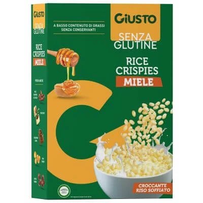 Giusto crispies de orez fără gluten miere 200 g
