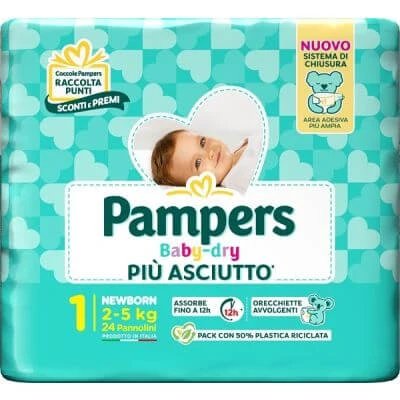 Pampers baby dry nappy nou-născut 24 bucăți
