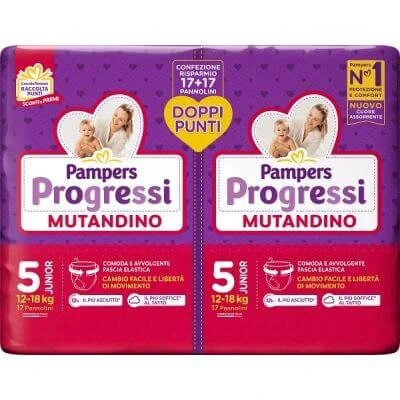 Pampers progres chiloți junior pachet dublu 34 bucăți