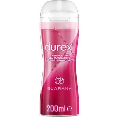 Durex Massage 2 în 1 gel de masaj corporal și lubrifiant cu guarana 200 ml
