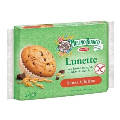 Mulino bianco lunette cu făină integrală de orez și fulgi de ciocolată 140 g