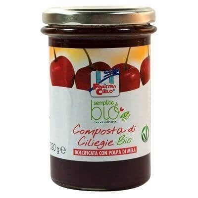 Compot de cireșe cu pulpă de mere ecologice 320 g
