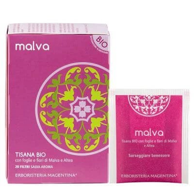 Ceai de plante cu malva organică 20 de filtre