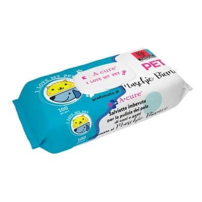 A+cure i love my pet șervețele pop-up mosc alb 100 bucăți reumplere
