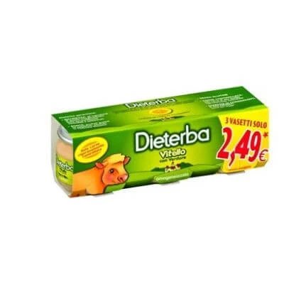Vițel omogenizat Dieterba 3 bucăți 80 g
