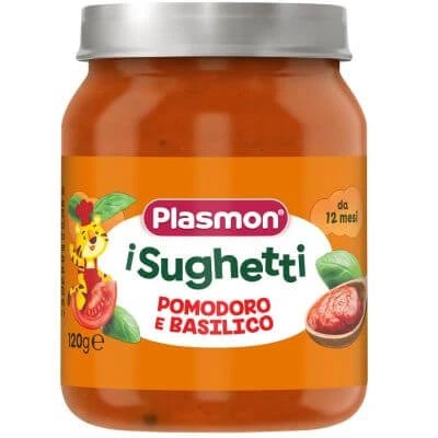 Plasmon i sughetti roșii și busuioc 120 g
