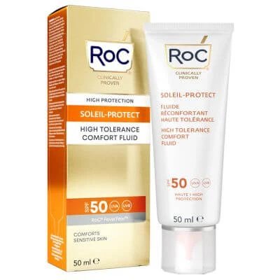 Roc sunscreen facial fluid spf 50 toleranță ridicată 50 ml