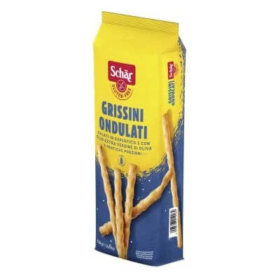 Bețișoare de pâine ondulate Schar sărate la suprafață 3 porții de 50 g