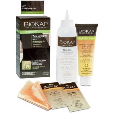 Biokap nutricolor delicat 4.00 culoare maro natural tub + flacon