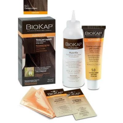 Biokap nutricolor 5.0 culoare maro deschis tub + sticlă