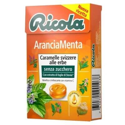 Ricola fără zahăr mentă portocală 50 g