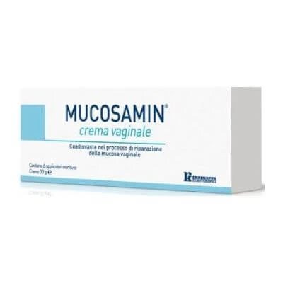 Cremă vaginală Mucosamin 30 g + 6 aplicatoare de unică folosință de 5 g