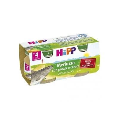 Hipp Cod omogenizat Morcovi Cartofi 2x80 g