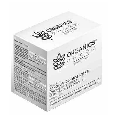 Organics pharm loțiune pentru controlul mătreții ulei de neem, arbore de ceai și pentavin 6 ml fiole