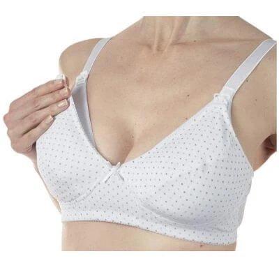 Sutien de alăptare Mammy din microfibră alb 5c