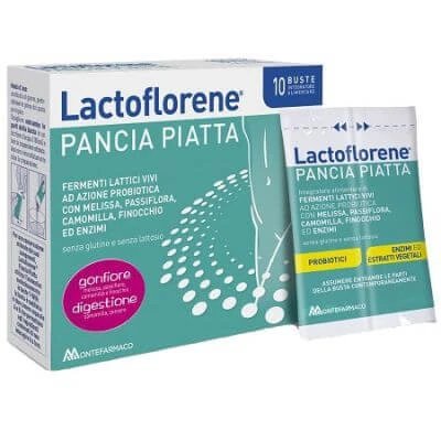 Lactoflorene burtă plată 10 pliculețe
