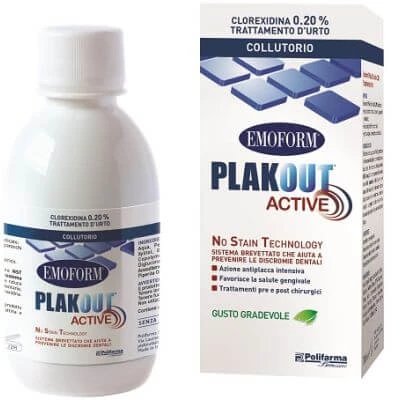 Emoform plak out clorhexidină activă 0,20% apă de gură 200 ml