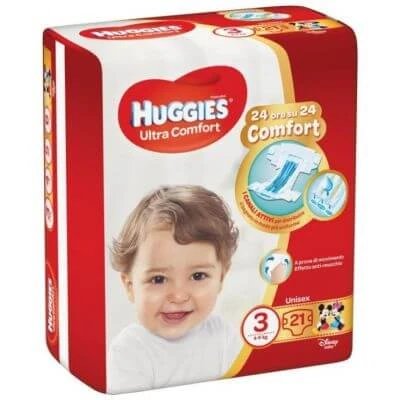 huggies ultra comfort bază 3 scutece 21 bucăți