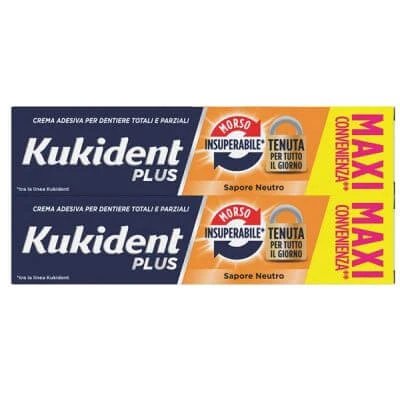 Kukident două pachete de cremă adezivă pentru proteze dentare cu mușcătură de neegalat 57 g x 2