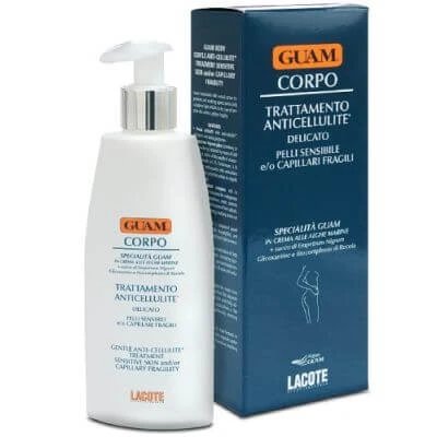 Crema de corp Guam tratament delicat anticelulitic pentru piele sensibilă și capilare fragile 200 ml