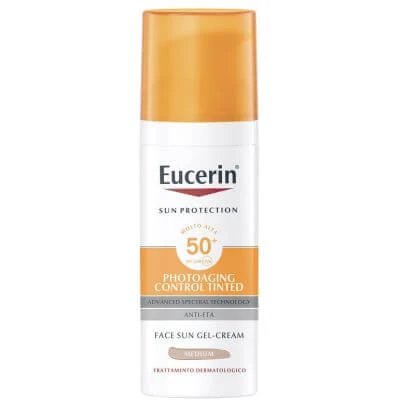 Eucerin sun photoaging control gel cremă colorată spf50+ mediu 50 ml