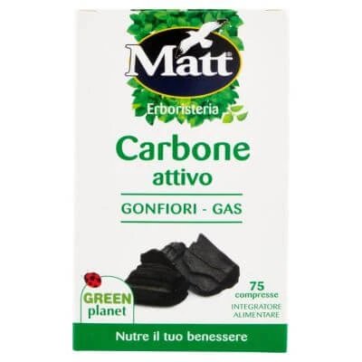 Matt herbalist cărbune activat 75 comprimate