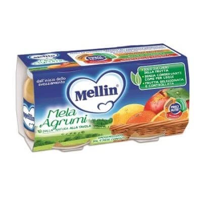 Mellin omogenizat mere citrice 100 g 2 bucăți