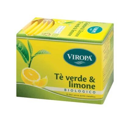 Viropa ceai verde organic cu lămâie 15 filtre