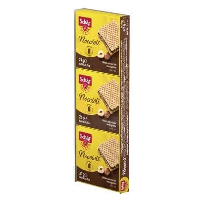 Napolitane "Schar noccioli" cu alune 3 bucăți 21 g