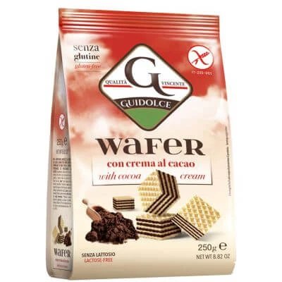 Wafers cu cremă de cacao 250 g